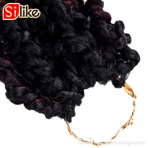 Passion Twist Hair Ombre Blonde 18 inch  Water Wave Crochet Braids for Passion Twist Braidingr Hair Extensions(18"  BUG)